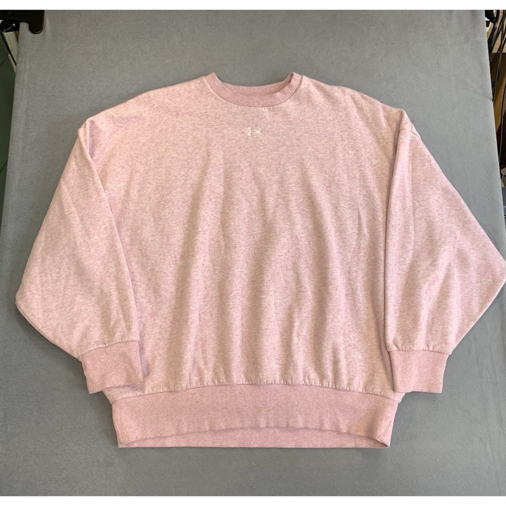 Under Armour Women's Oversized Crewneck Sweatshirt Light Pink Medium
